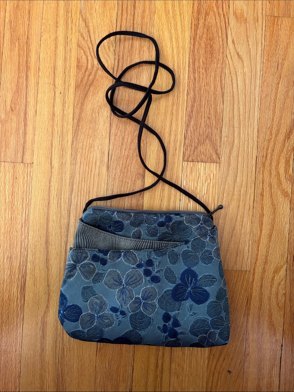 Maruca  Blue Floral Crossbody Bag Handmade  in Boulder, CO